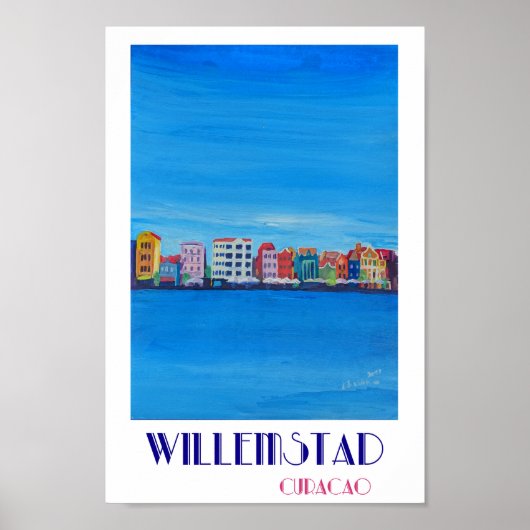 Willemstad Curacao Retro Poster (Voorkant)