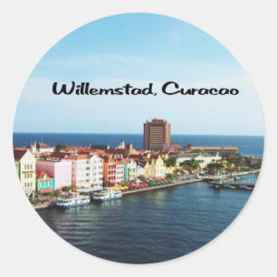 Willemstad Curacao Ronde Sticker