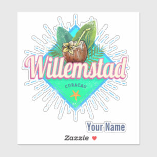 Willemstad Curacao Vacation  Caribisch gebied Sticker