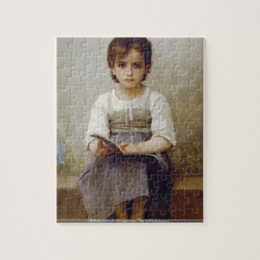 William-Adolphe Bouguereau - De moeilijke les Legpuzzel (Verticaal)