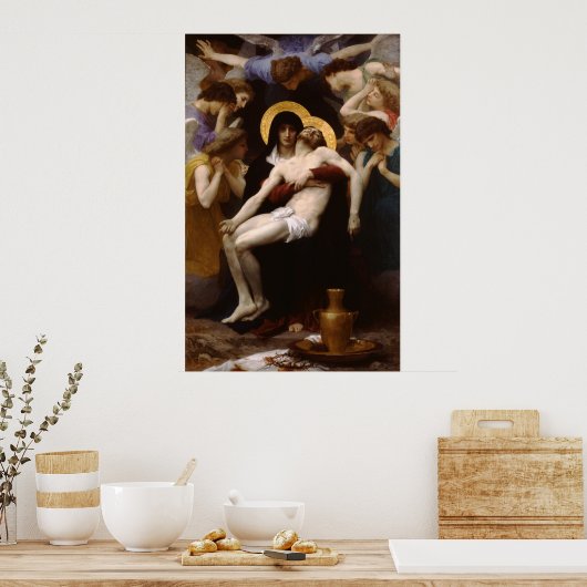 William-Adolphe Bouguereau-Pieta Poster (Keuken)