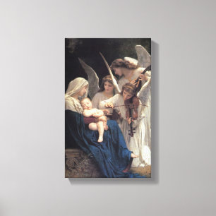 William-Adolphe Bouguereau - Song of the Angels Canvas Afdruk
