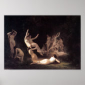 William-Adolphe Bouguereau-The Nymphaeum Poster (Voorkant)