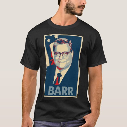 William Barr Poster Political Parody T-shirt (Voorkant)