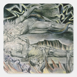 William Blake   Afbeeldingen van het werkboek;  Vierkante Sticker