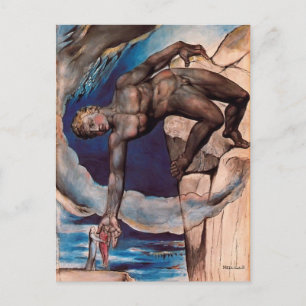 William Blake- Antaeus die Dante en Virgil neerzet Briefkaart