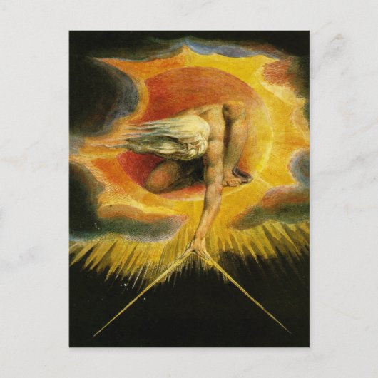 William Blake Art God Briefkaart (Voorkant)