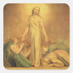William Blake Christus verschijnt bij de apostel Vierkante Sticker