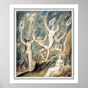 William Blake: Comus met zijn revisoren Poster