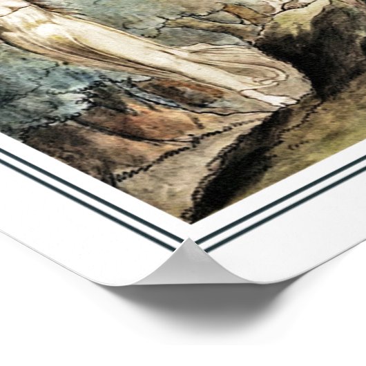 William Blake: Comus met zijn revisoren Poster (Hoek)