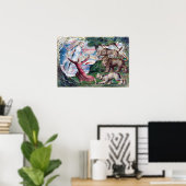 William Blake Dante aan het rennen van de drie bal Poster (Thuiskantoor)