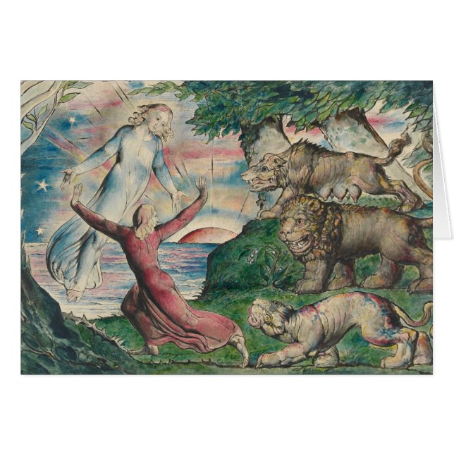 William Blake -Dante Courir des trois bêtes (Devant horizontal)