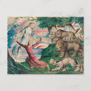 William Blake - Dante die uit het driestuin loopt Briefkaart