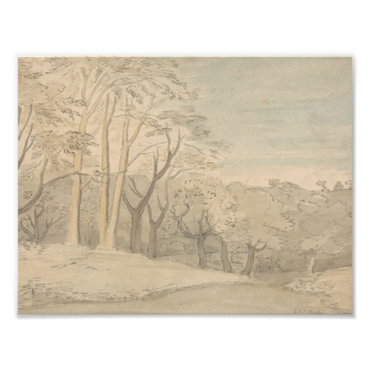 William Blake - Een wazig landschap Foto Afdruk (Voorkant)