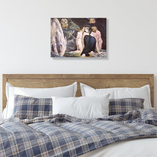 William Blake - Hecate; Night of Enitharmon's Joy Canvas Afdruk (Insitu (Slaapkamer))