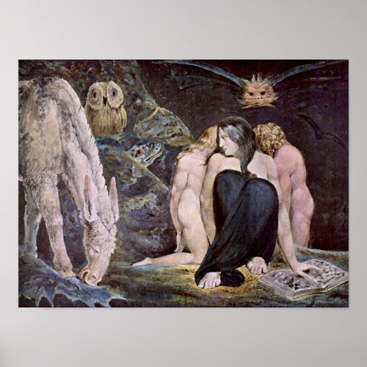 William Blake - Hecate; Night of Enitharmon's Joy Poster (Voorkant)