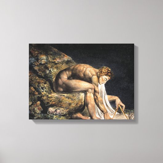 William Blake Isaac Newton Canvas Afdruk (Voorkant)