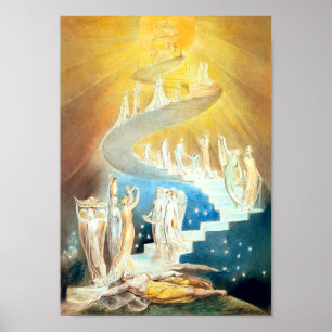 William Blake Jacob's Ladder Poster