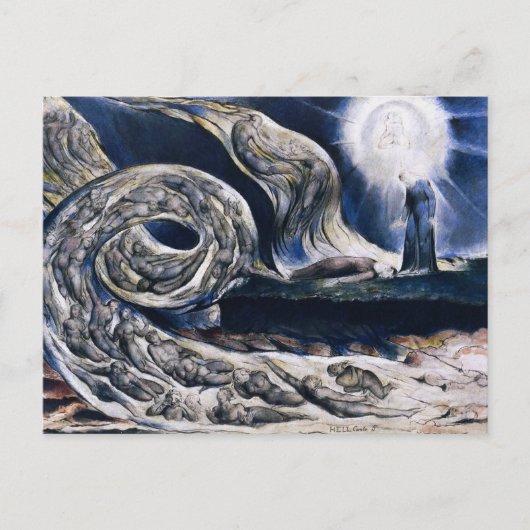 William Blake La carte postale des amoureux Whirlw (Devant)