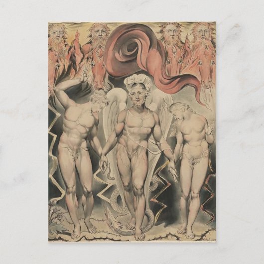 William Blake: Milton's Paradise Lost Briefkaart (Voorkant)