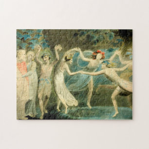 William Blake Oberon, Titania en Puck met Fairie Legpuzzel