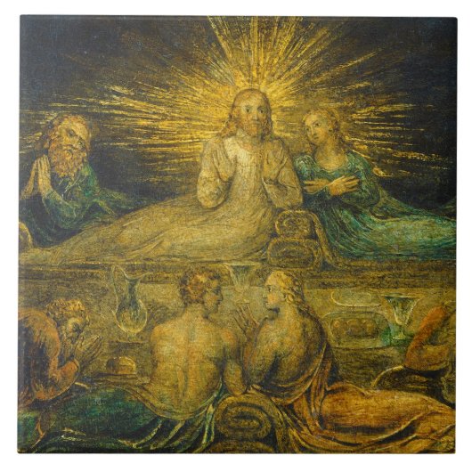 William Blake | The Last Supper, 1799 (tempera on  Tegeltje (Voorkant)