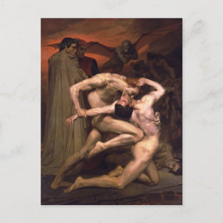 William Bouguereau- Dante en Virgil in Hel Briefkaart