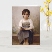 William Bouguereau - De moeilijke les Kaart (Gele Bloem)