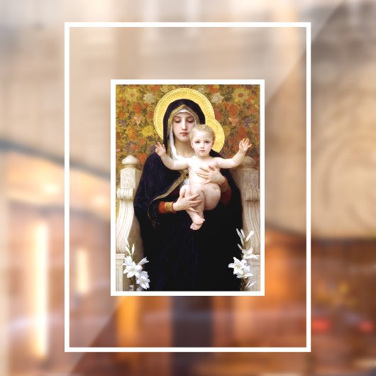 William Bouguereau Maagd en Kind Raamsticker (Vel 2)