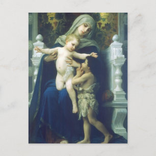 William Bouguereau-The Virgin, Jesus & St John Briefkaart