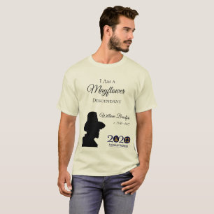 William Bradfor Mayflower Descendant Mannen T-shir T-shirt