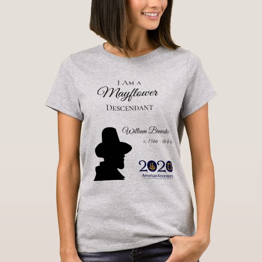 William Brewster Mayflower T-shirt voor dames (Voorkant)