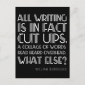 William Burroughs "Cut Ups" Écriture Carte Postale (Devant)