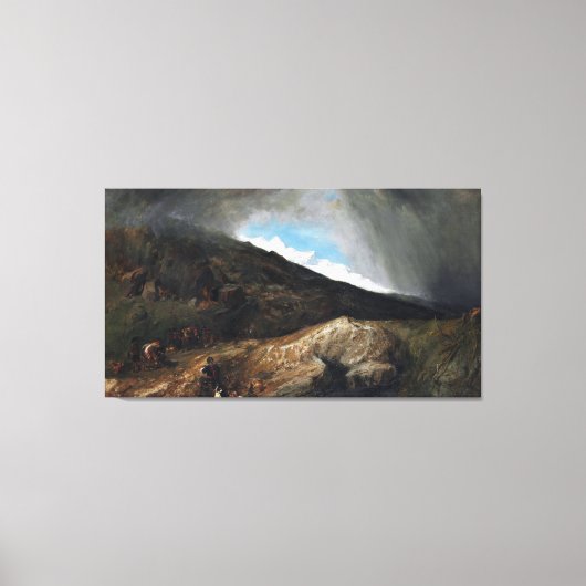 William Clarkson Stanfield Mountainous Landscape Canvas Afdruk (Voorkant)