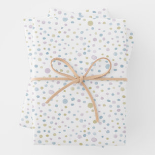 William Confetti Watercolor Stippen Inpakpapier Vel