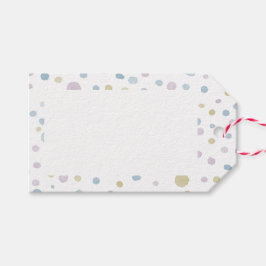 William Confetti Waterverf Stippen Gift Label Cadeaulabel