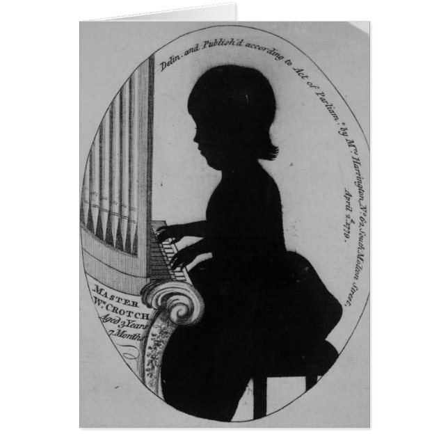 William Crotch die de organen speelt (Voorkant)