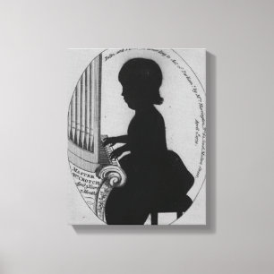 William Crotch die de organen speelt Canvas Afdruk