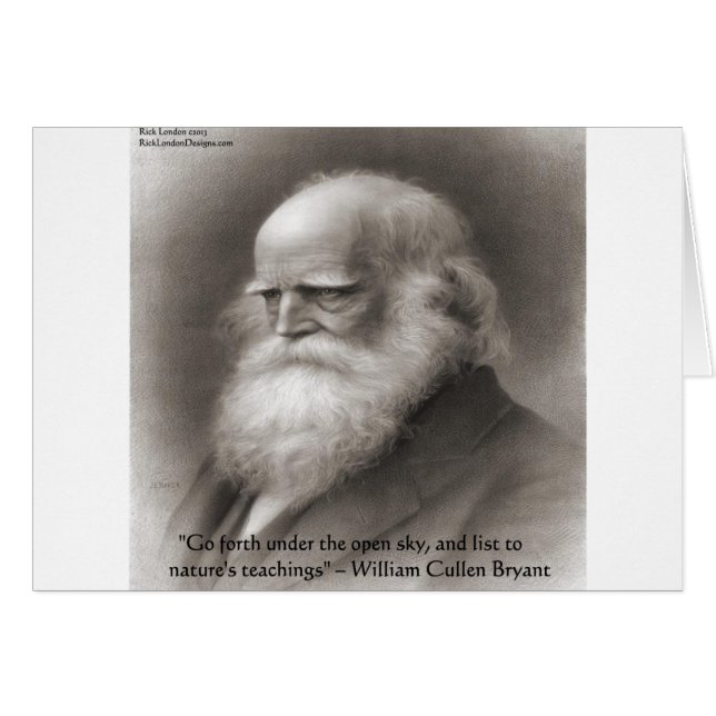 William Cullen Bryant & Citation sur la Nature (Devant horizontal)