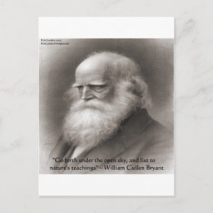 William Cullen Bryant & Natuur Citaat Briefkaart