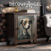 William - Dapper Hond - Decoupage - Tissuepapier