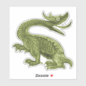William De Morgan Dragon Vinyl Sticker (Vel)