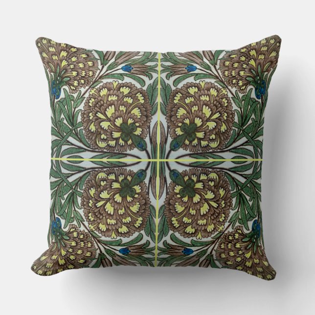 William De Morgan Victoriaans Cushions Kussen (Voorkant)