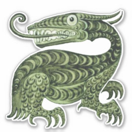 William De Morgan's Jabberwock Vinyl Sticker
