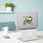William De Morgan's Jabberwock Vinyl Sticker (Laptop op bureau)