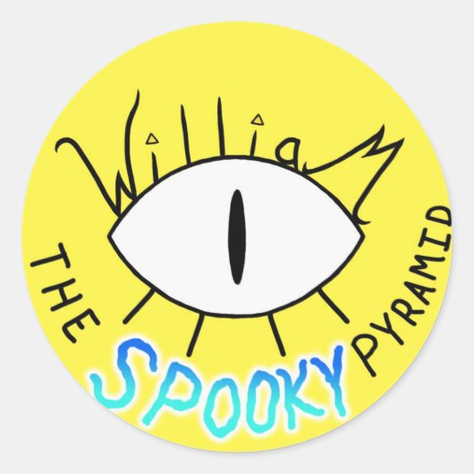 "William de SPOOKY Piramide" sticker (Voorkant)
