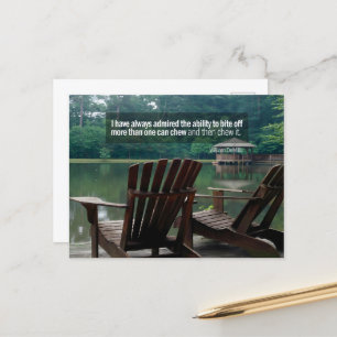 William DeMille Inspirerend citaat "Bijt af" Briefkaart