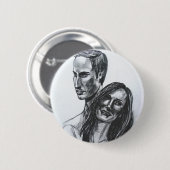 William en Catherine badge Ronde Button 5,7 Cm (Voorkant /achterkant)