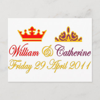 William en Catherine Royal Wedding Briefkaart