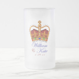 William en Kate Royal Wedding Beer Glass Matglas Bierpul